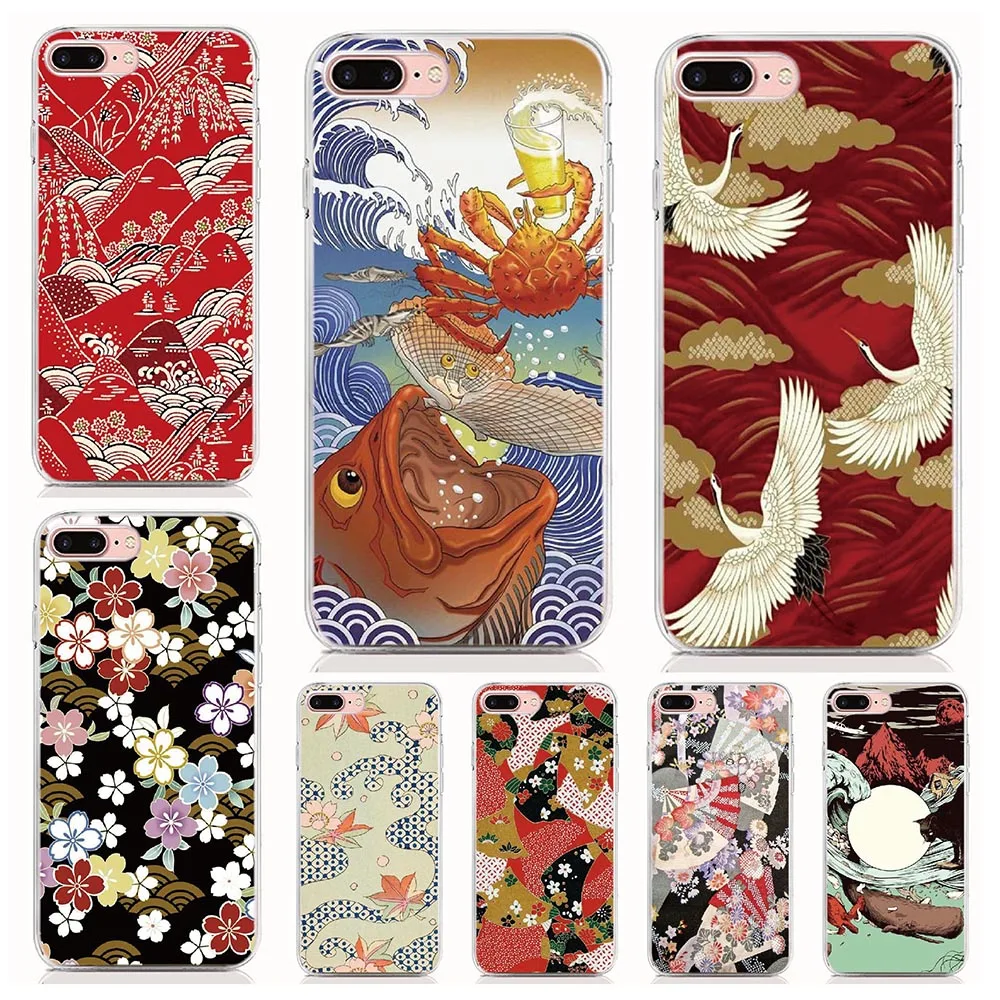 

For Elephone P9000 P8000 C1 P9000 Lite S7 S2 M2 R9 Soft Tpu Silicone Case Japanese Art Cover Protective Coque Shell Phone Cases