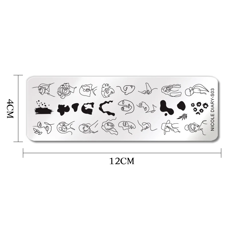 Трафареты NICOLE DIARY для штамповки человеческого лица пластины с тропическими