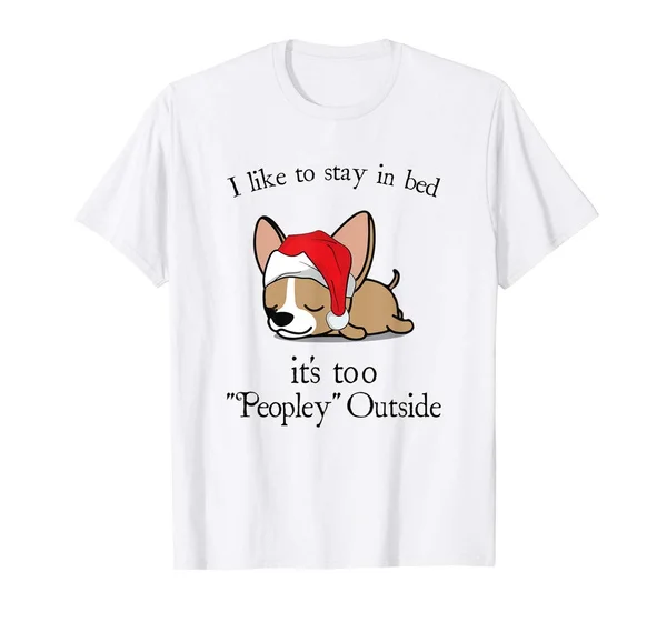 

Men's fashion T-shirt Like to stay in bed Funny Dog lover Gifts Xmas Short Sleeve T-Shirt