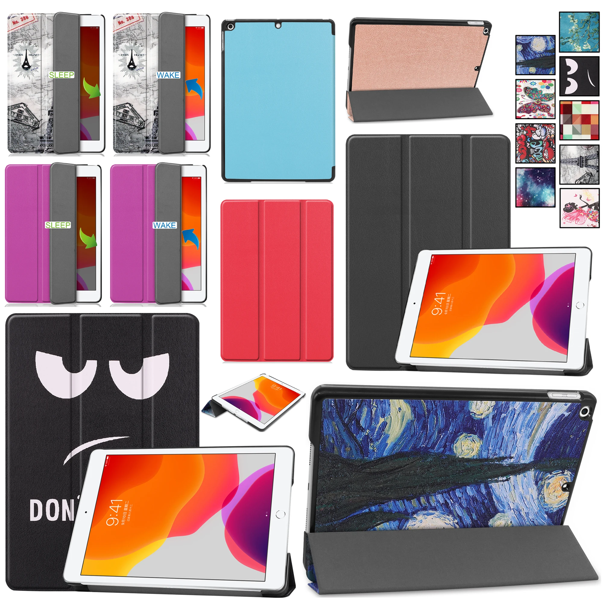 Чехол для нового iPad 10 2 2019 чехол 7 го поколения Магнитная подставка автоматический
