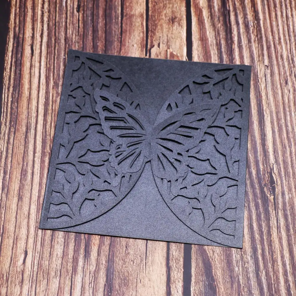 

30pcs/lot 3D Butterfly Wedding Invitation Card Delicate Butterfly Hollow Laser Cut For Birthday Party Bridal Shower RSVP Cards