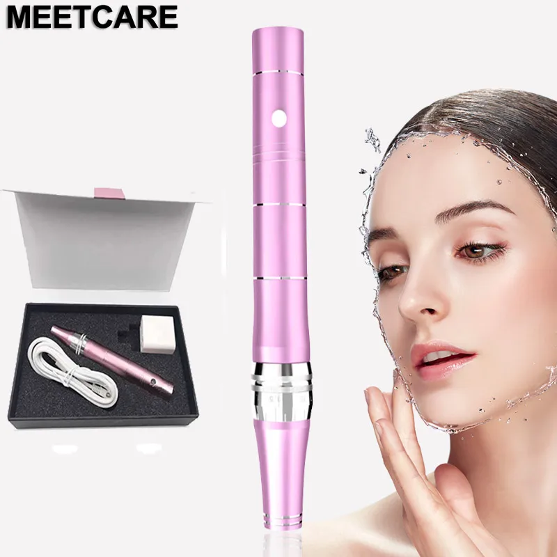 Дерма Ручка микро иглы микроиглы д-р ручка терапия кожи лица удаление шрамов