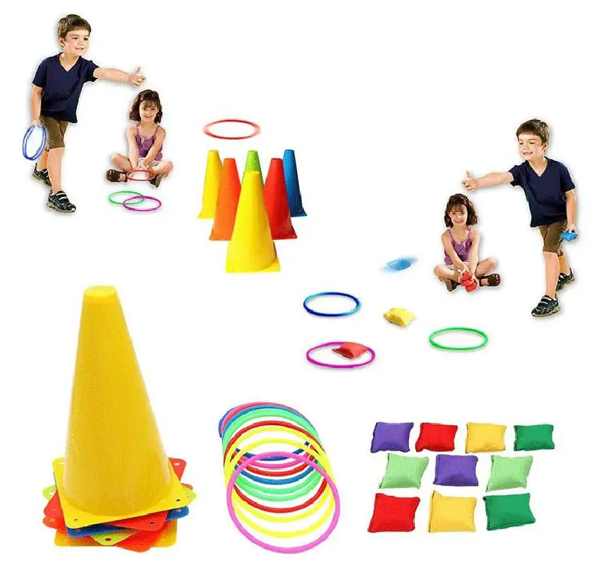 

Outdoor Sports Throwing Parent-child Game Throwing Set Ring Tap Laminated Cup Rainbow Tower Sports Exercise Toy Profile Training