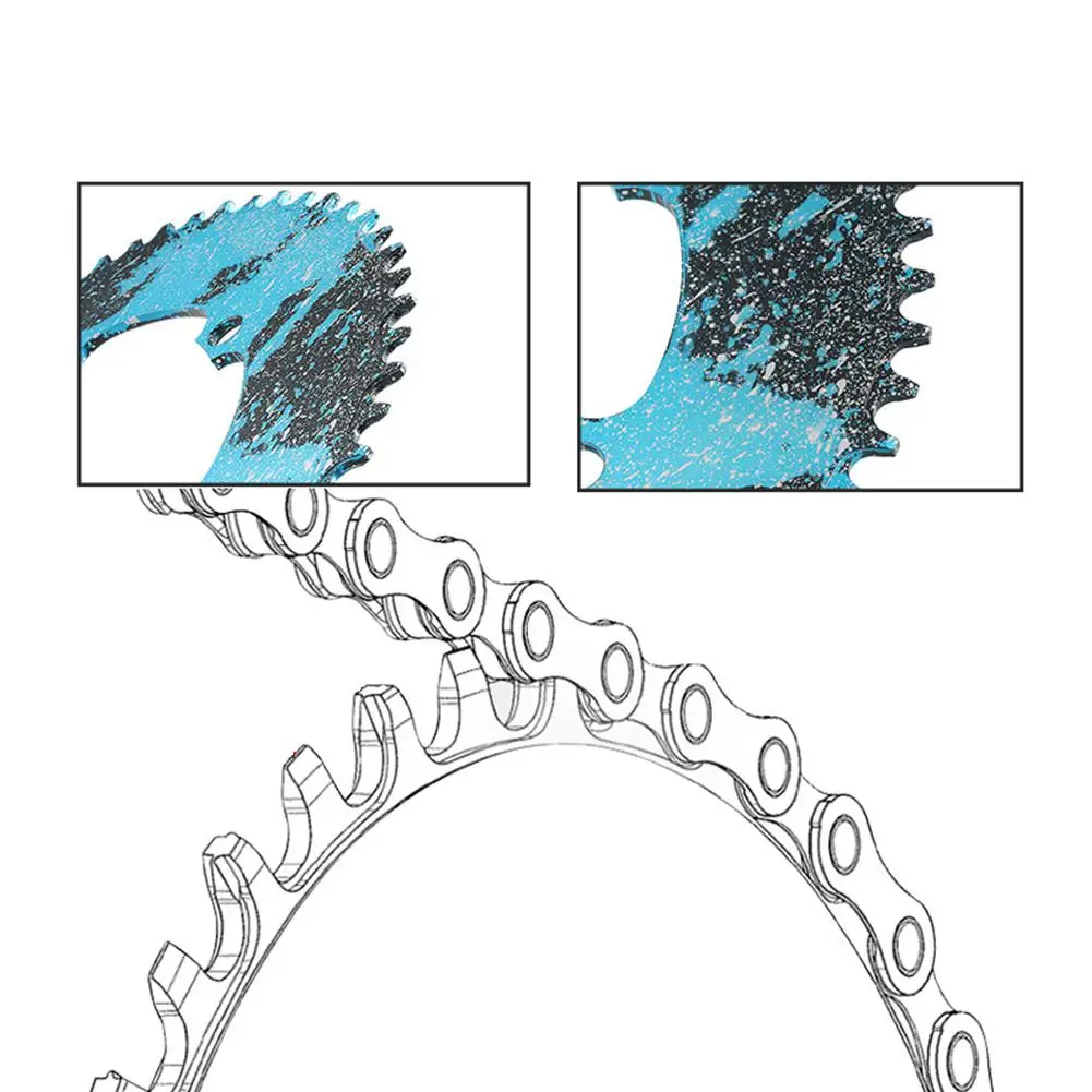 Велосипедов велосипедная Звездочка велосипеда передняя Алюминий сплав 130bcd 56t