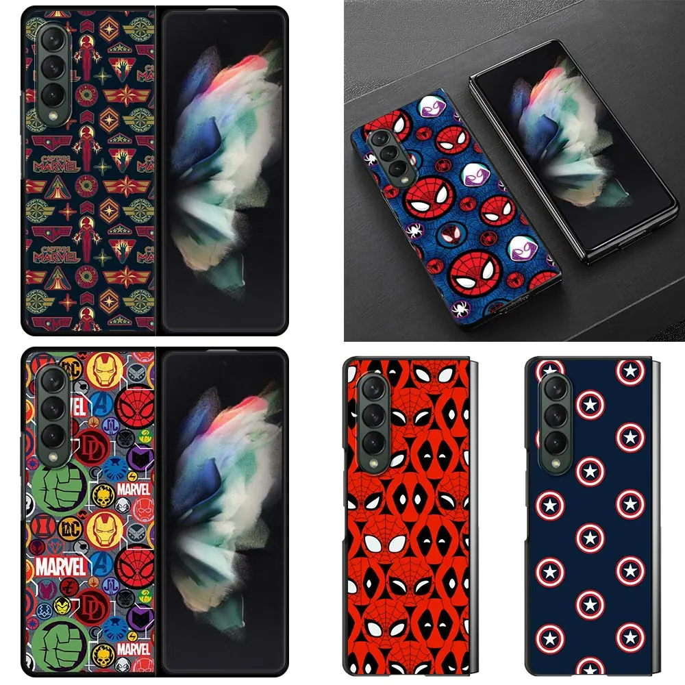 

Marvel LOGO Avengers For Samsung Galaxy Z Fold3 5G Hard Slim Protective Case Ultra-thin anti-drop For Galaxy Z Fold 3 Shell