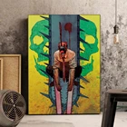 Бензопила макима, аниме, холст, постер, картина, искусство на стену, декор гостиной, спальни, украшение для дома