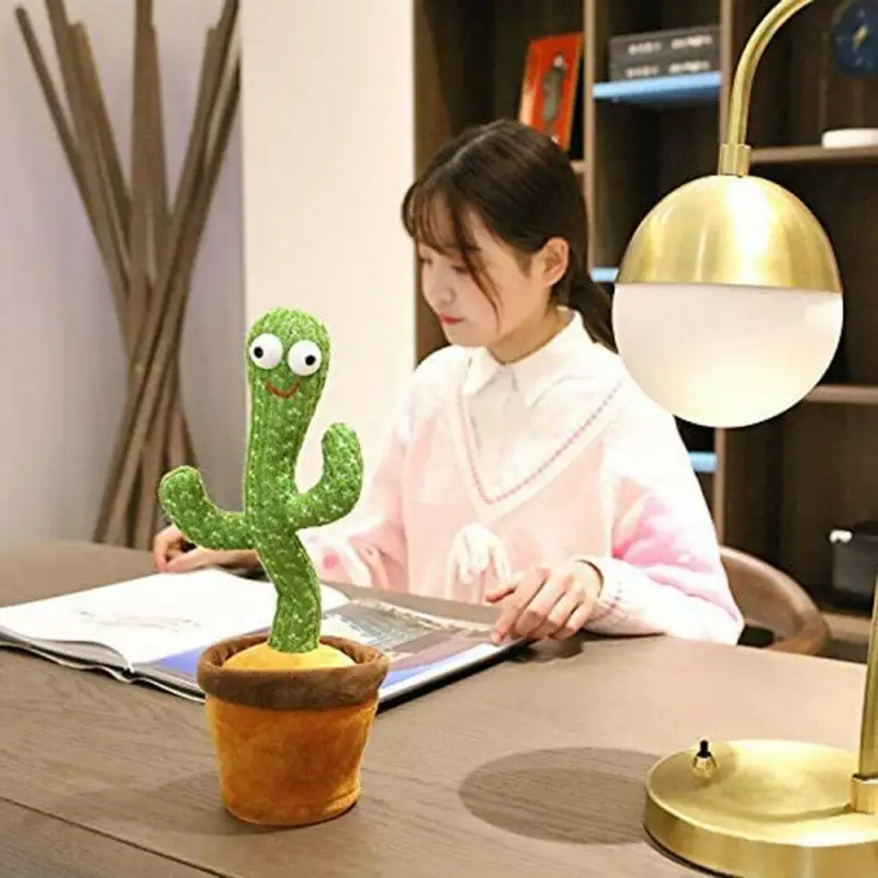 

Cactus Plush Toy Electric Singing 60 Songs Dancing And Twisting Cactus Luminous Recording Learning To Speak Twisting Plush Toy