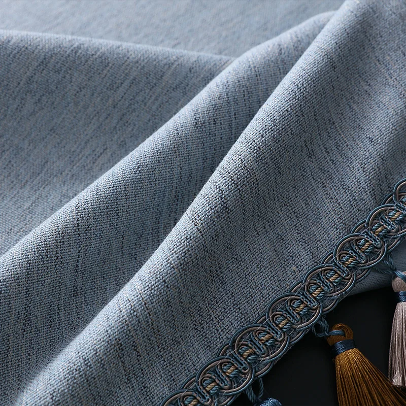 

Nordic Solid Color Party Table Cloth Cotton Linen Rectangular Square Dining Fabric Table Cover with Tassels Christmas Decoration