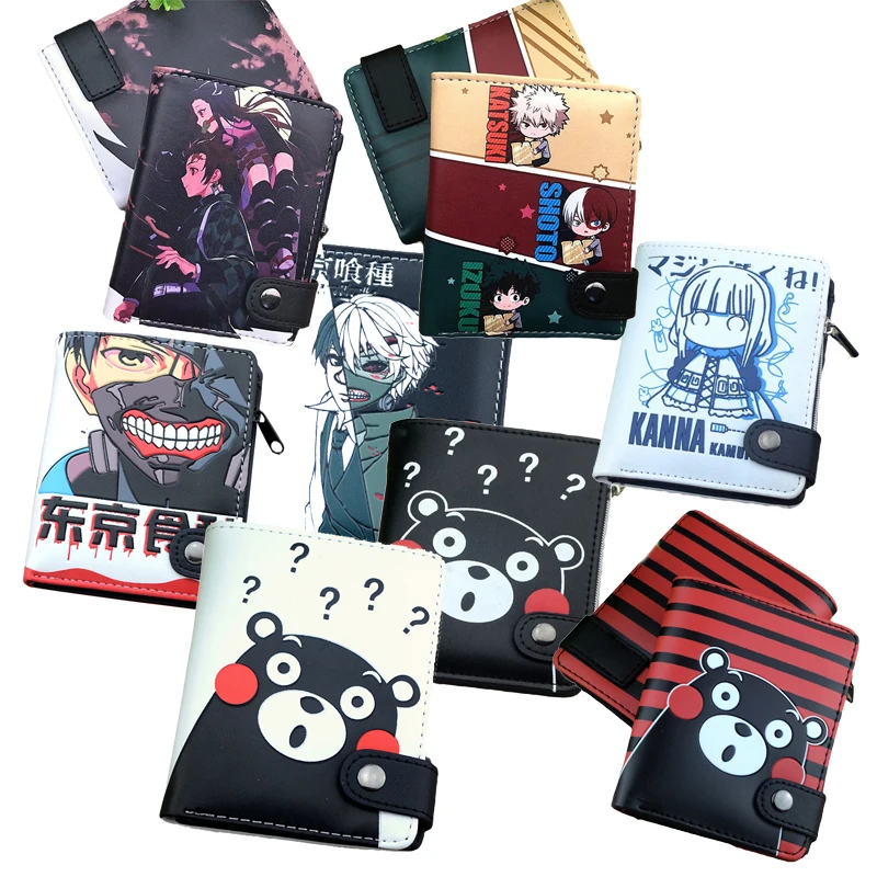 E Mell SAO Tokyo Ghoul Demon Slayer My Hero academic Kobayashi San Chi no Maid Kumamon короткий кошелек с