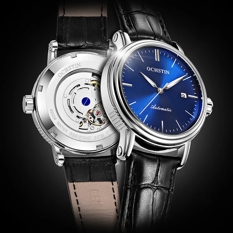 

OCHSTIN Men Watch Automatic Mechanical Male Sport Watches Top Brand Luxury Fashion Genuine Leather Casual Man Wristwatch Relojes