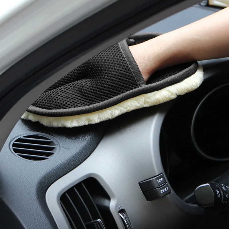 

Car Styling Plush Car Wash Waxing Gloves Motorcycle Washer Care Products Car Washing Accessories