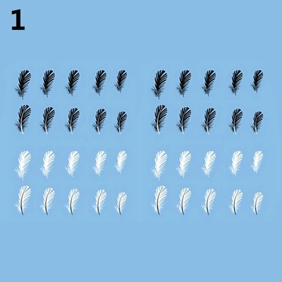 2 шт. наклейки с перьями для дизайна ногтей | Красота и здоровье