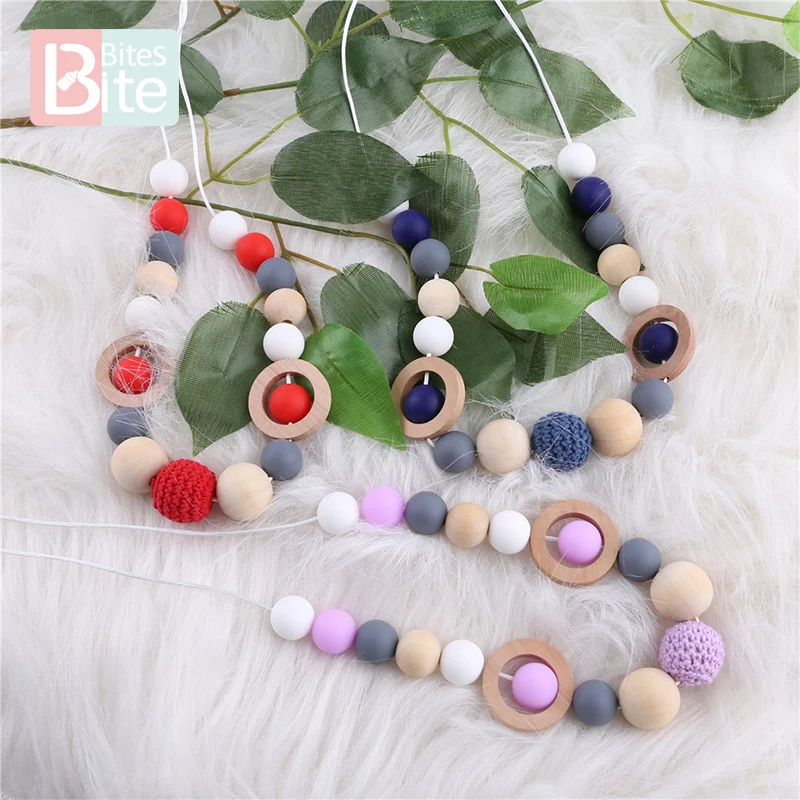 1 шт. ожерелье для прорезывания зубов детский Прорезыватель пищевой силикон