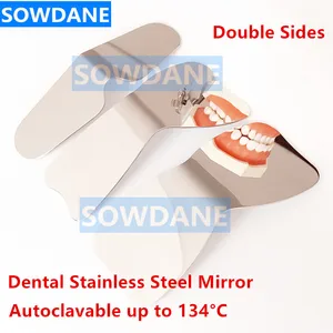 Стоматологический ортодонтический зеркальный отражатель из нержавеющей стали для отбеливания зубов, 1 шт.