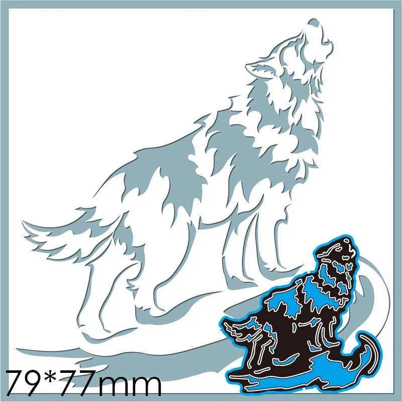 

Пресс-формы «волк» для скрапбукинга, фотоальбома, тиснения, бумаги 79*77 мм