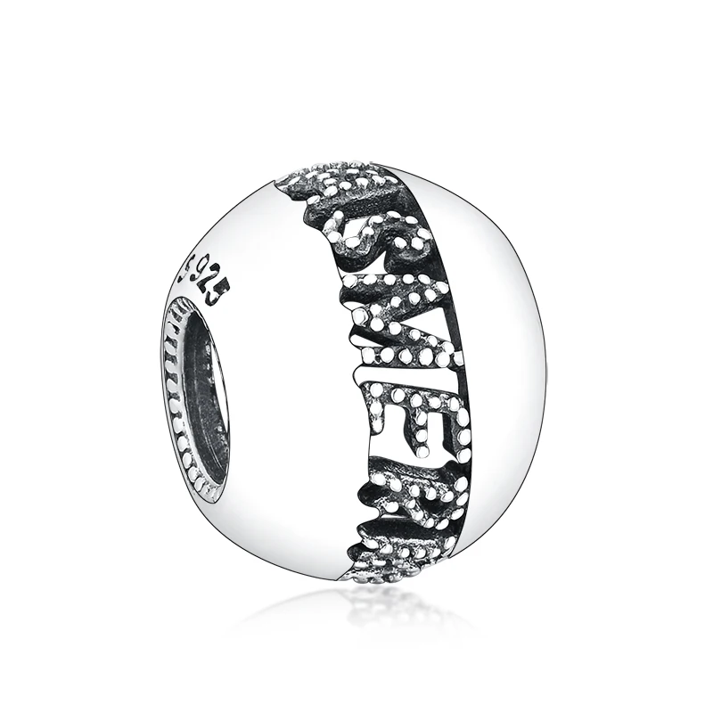 HU01266 Подвеска на соски для детей, браслет Pandora, 925 пробы, серебряное Созвездие, буквы, алфавит, сделай сам - Цвет: HU01266