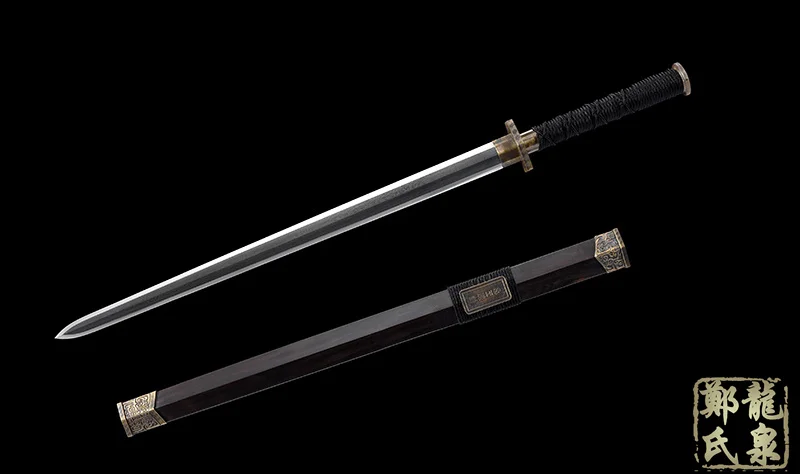 Традиционный китайский меч ручной работы складные стальные двухсторонние