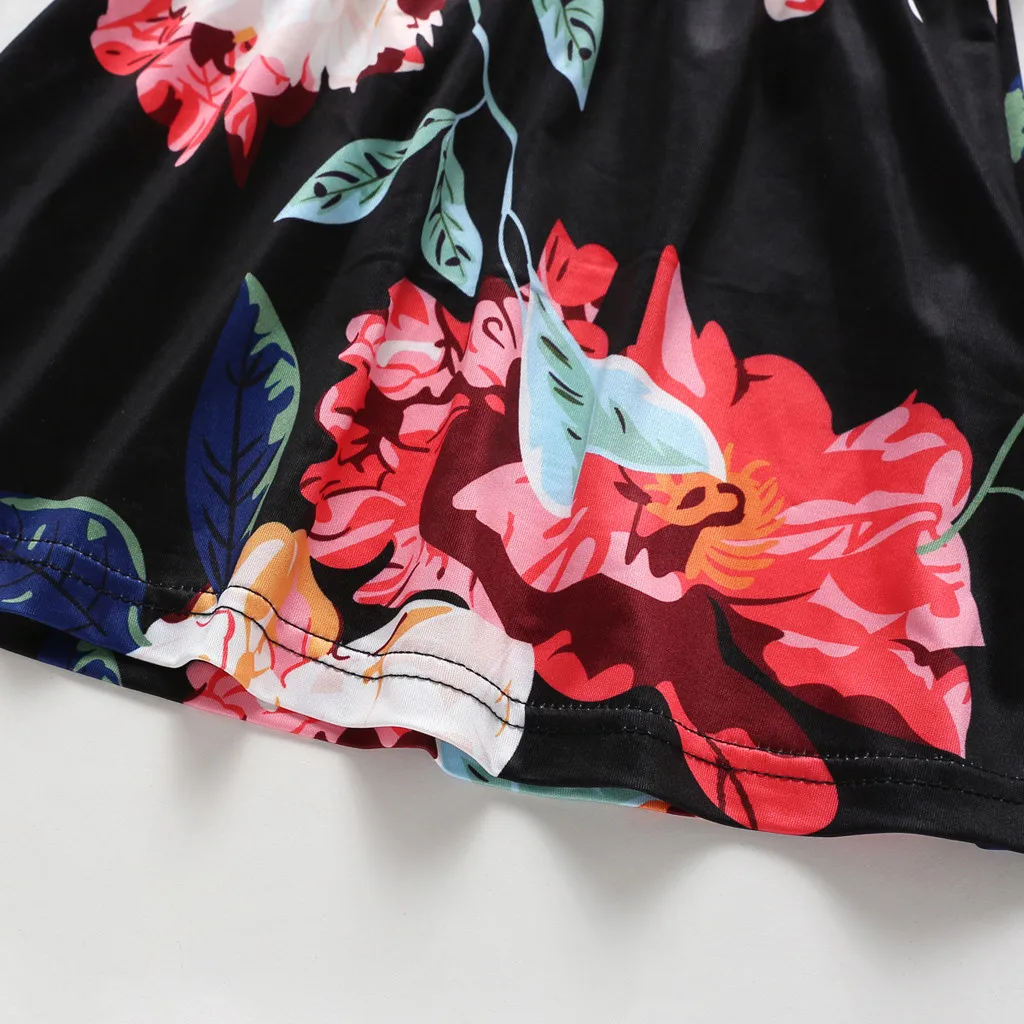 Женское платье с длинным рукавом и круглым вырезом Mommy & Me цветочным принтом для