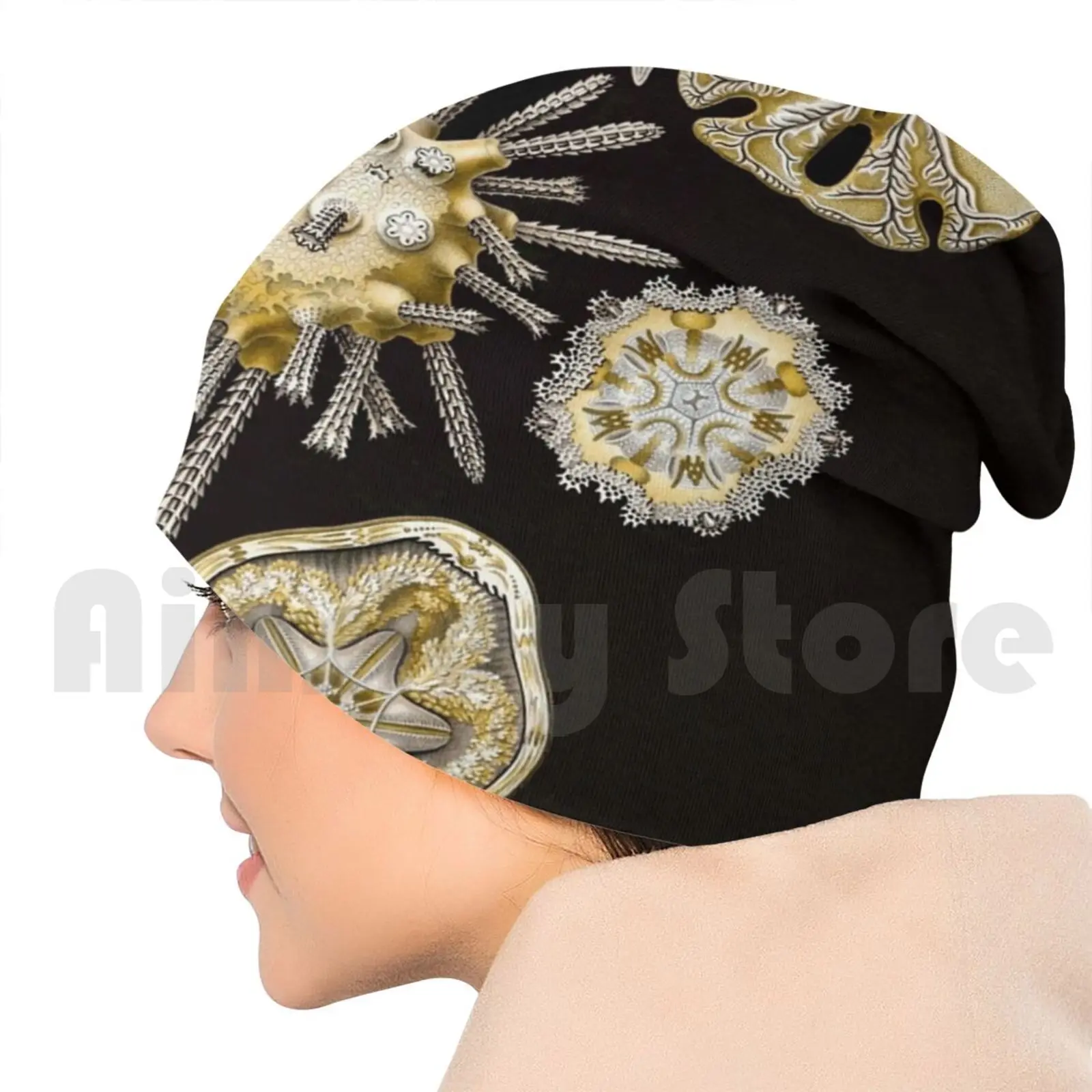 Ernest Haeckel Echinidea мелкое искусство литография морские шапочки вязаная шапка хип-хоп