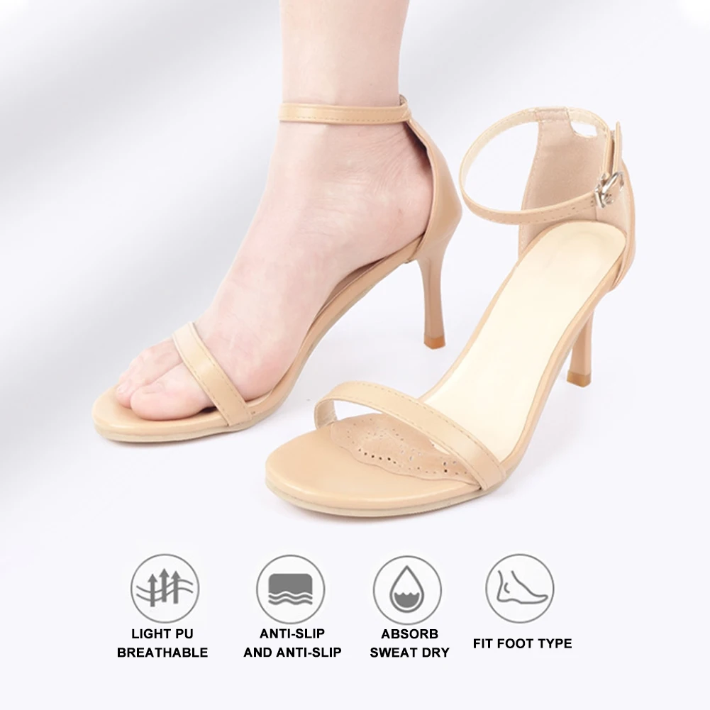 

6pcs Solid Sweat Absorption Non Slip For Forefoot Soft High Heels Sticker Women Self Adhesive Shockproof Sandal Foot Care