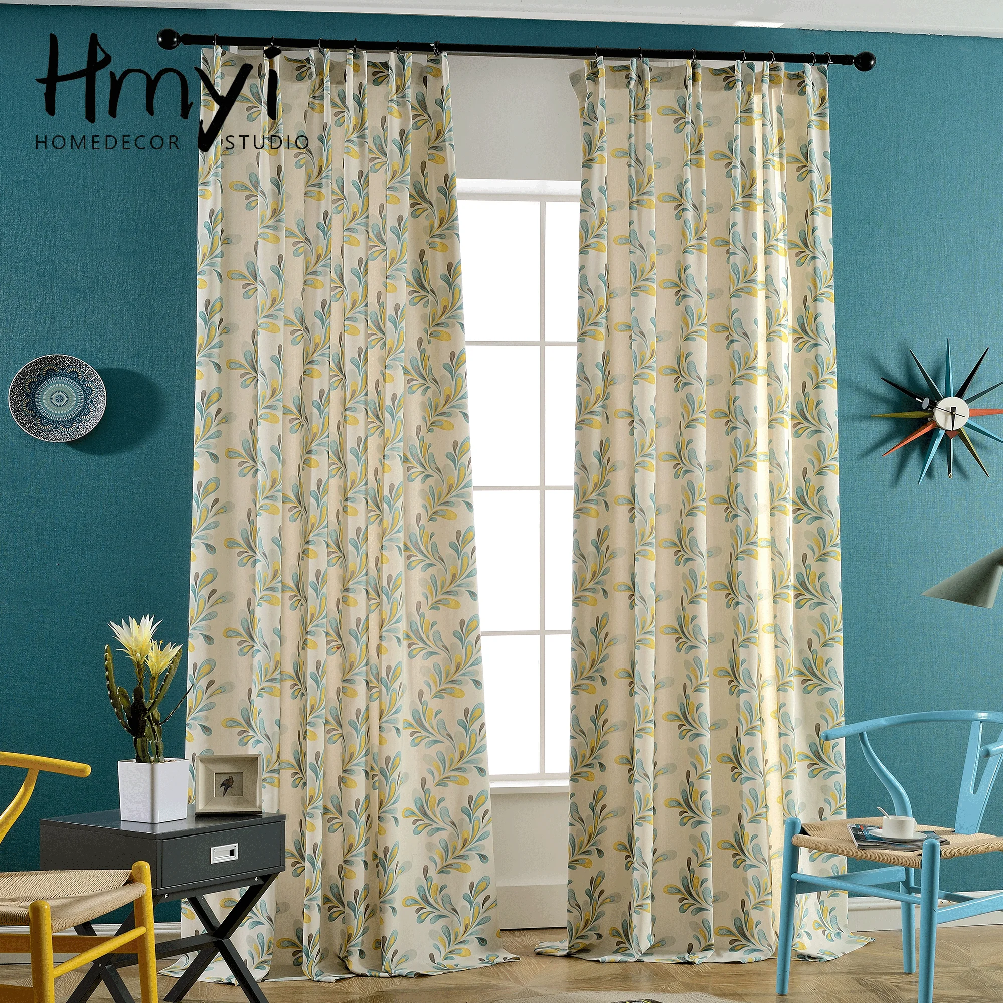 Американские пасторальные растения занавески для гостиной спальни окна