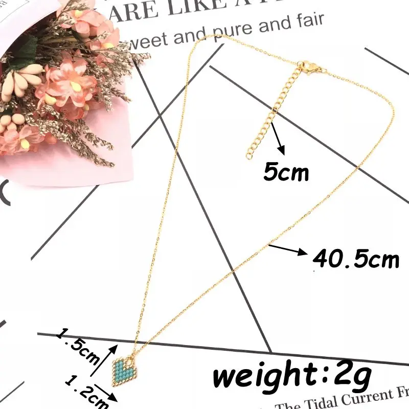 Ожерелье для женщин FAIRYWOO ожерелье в форме сердца милая подвеска с бусинами Миюки