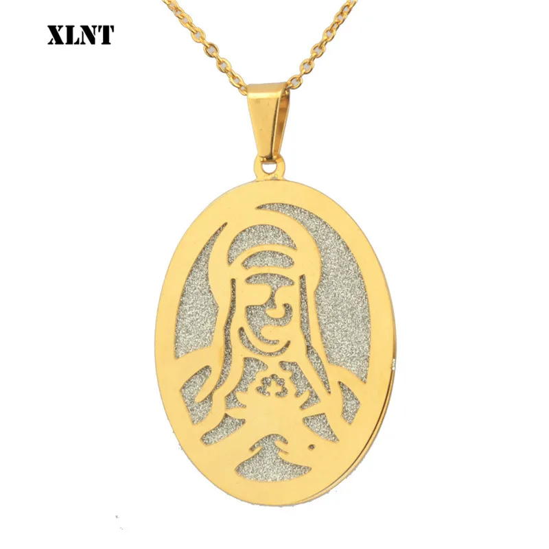 XLNT Золотое и серебряное ожерелье с подвеской в виде большого Иисуса для мужчин/женщин, ювелирные изделия из нержавеющей стали в стиле хип-хоп