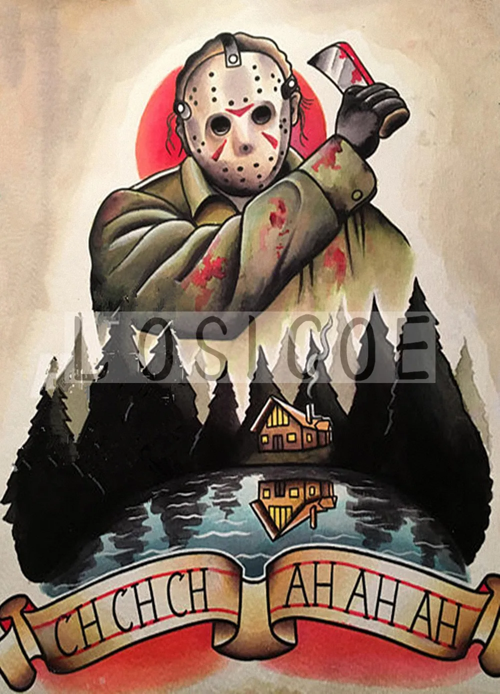 Первое правило 30х42 см креативный рисунок татуировки плакат в стиле ретро из