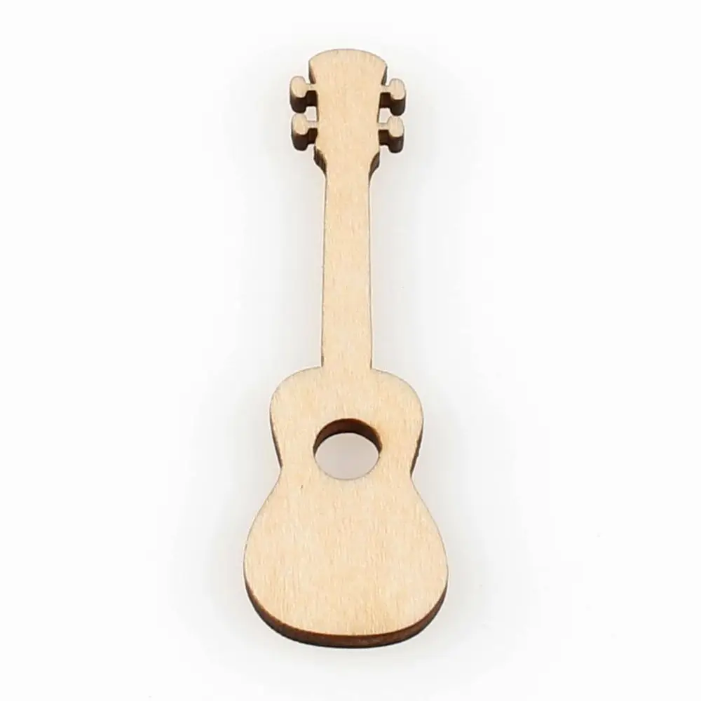 

Форма гитары для инструмента, лазерная вырезка талисмана, рождественские украшения, силуэт, без рисунка, 25 штук, деревянная форма (1048)