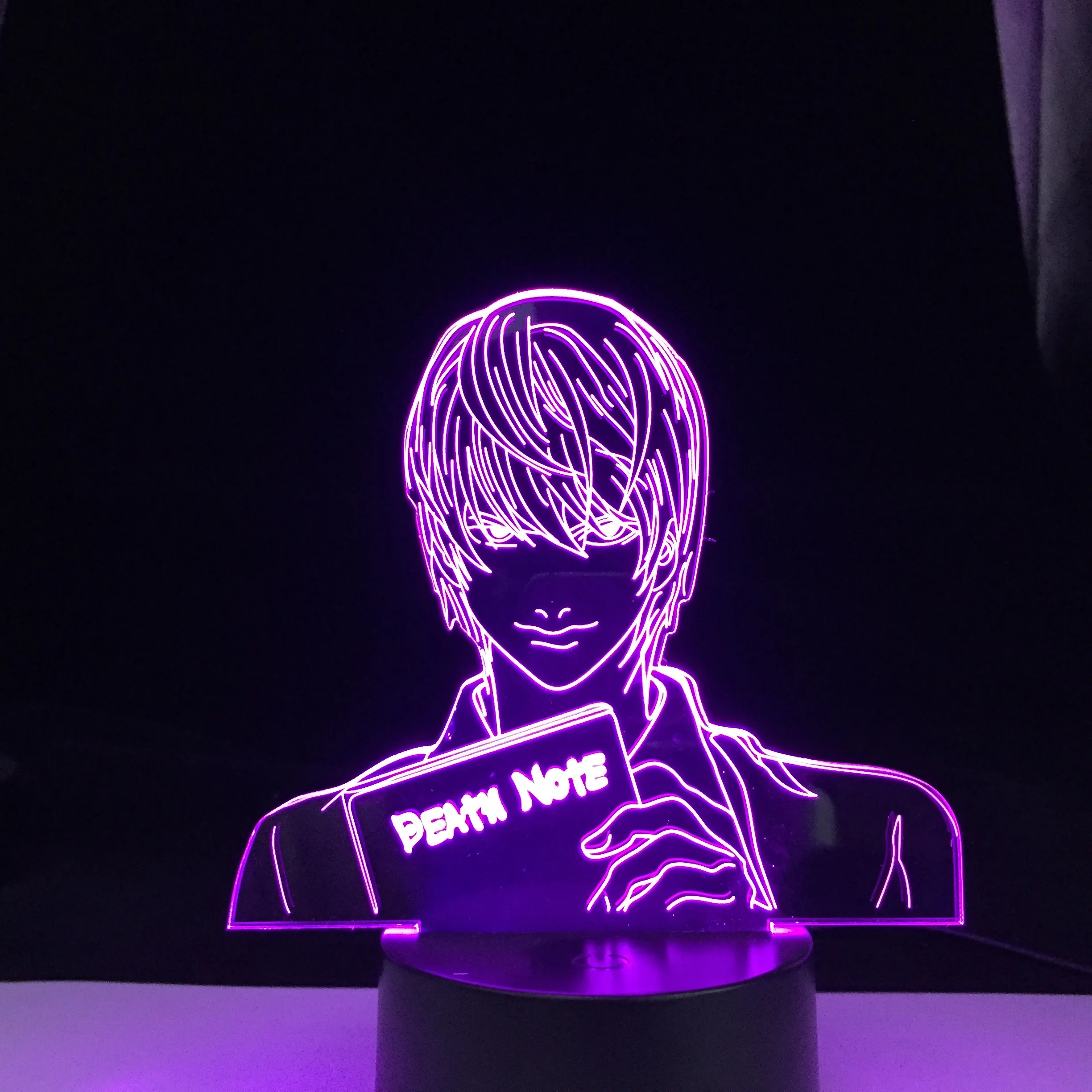 

Yagami Light Figure Acrylic LED Night Light Anime Gift Death Note Lamp for Kid Bedroom Decor Lighting Childrens Room Nightlight