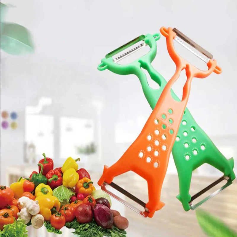 

Thickened Fruit and Vegetable Peeling Knife Multifunctional Double-headed Dual-purpose Kitchen Hanging Vegetable and Fruit Tool