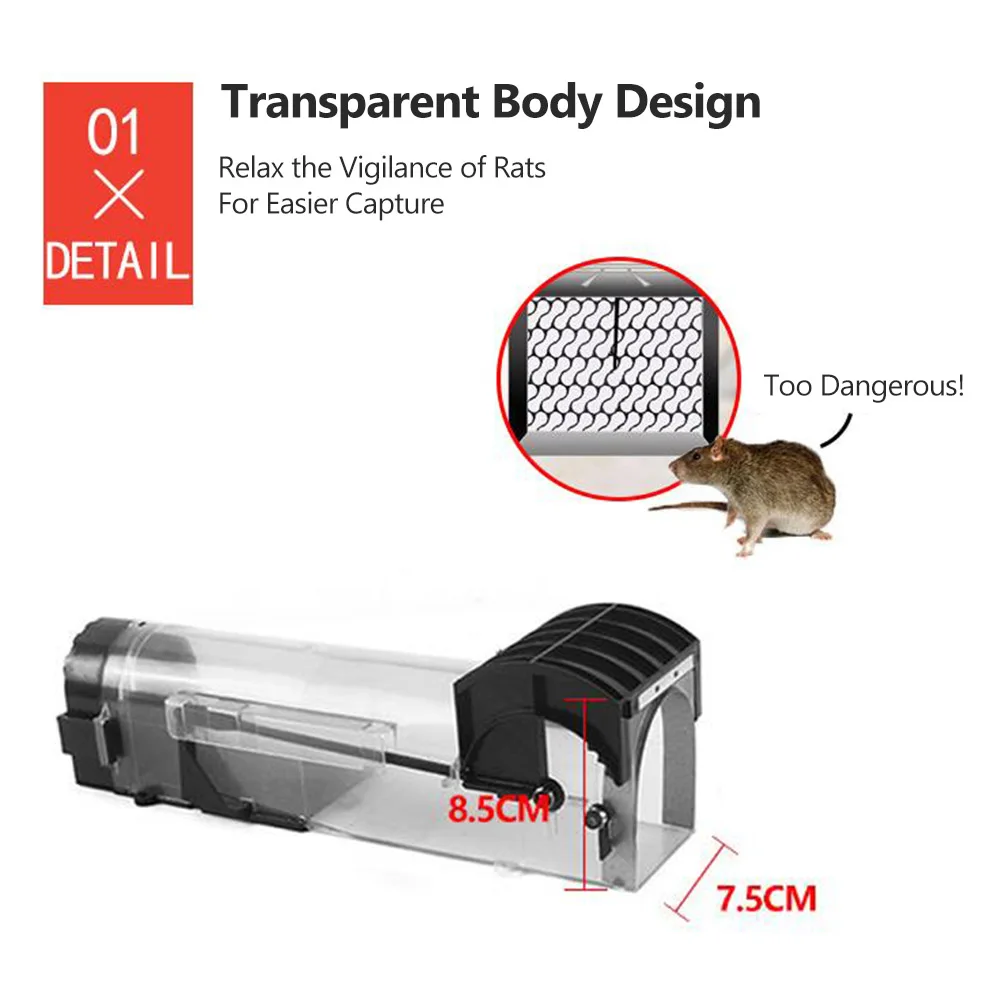 Не убить многоразовые Кабельный тестер Smart Mouse ловушка гуманный ясный пластичный