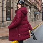 Женское зимнее пальто с капюшоном, теплое Стеганое пальто карамельных цветов с хлопковой подкладкой, длинная парка, 2020
