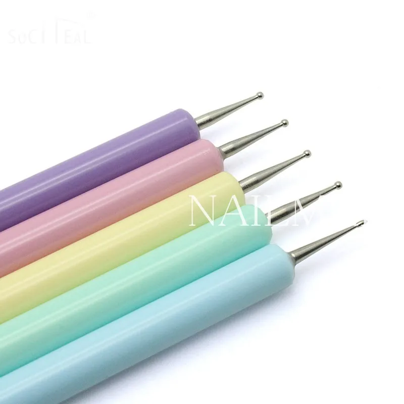 5 шт./компл. ручка для точечного маникюра макарон инструмент мраморного дизайна