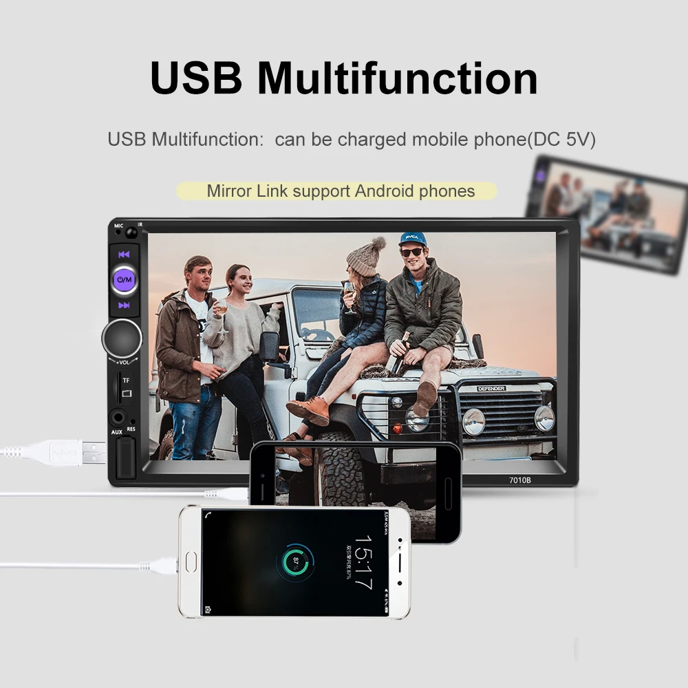 podofo android 2 din car radio ram 2gb rom 32gb android 7 2din car radio autoradio gps multimedia player for ford vw golf free global shipping