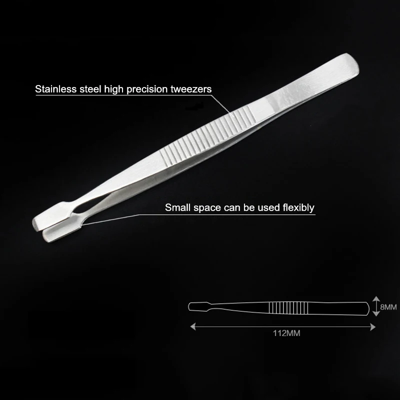 4 шт./компл. прецизионные нержавеющая сталь Tweezers толстые электронные щипцы для бровей пинцеты противоскользящие Инструменты для ремонта макияжа