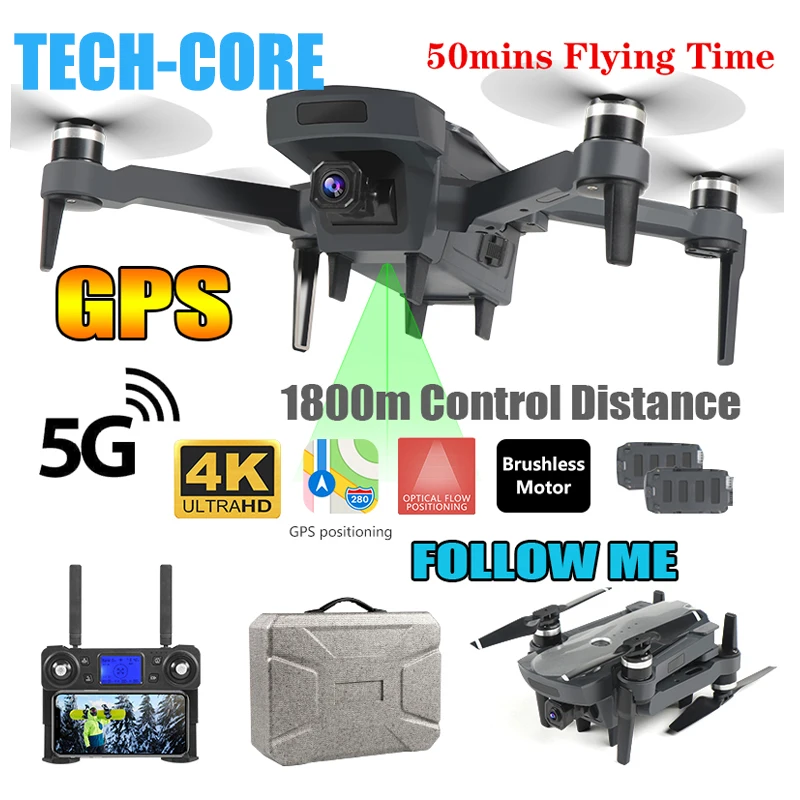TECH CORE 2020 5G drone K20 бесщеточный двигатель оснащенный GPS и 4K HD двойной камерой