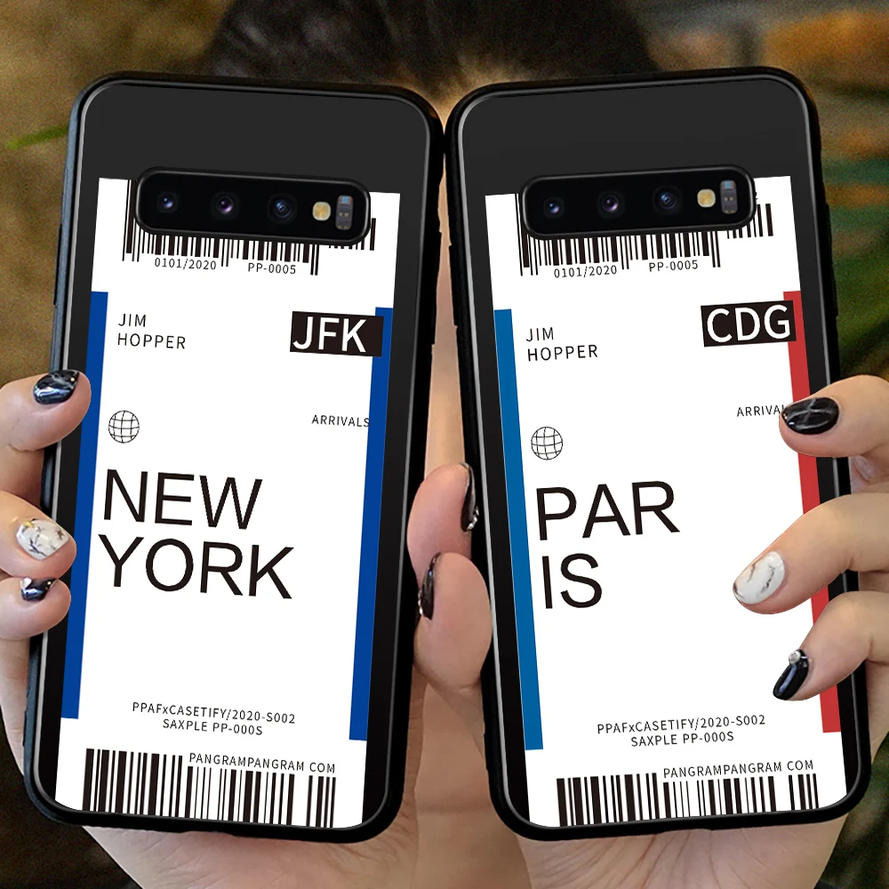 

Fashion Ticket Phone case for Samsung Galaxy S7 S8 S9 S10 S20 Plus S10 lite e Note 8 9 10 Plus Cases Soft TPU Cases for S10 S20