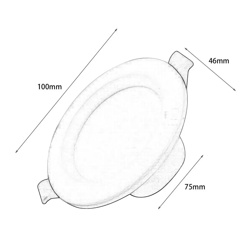 

ICOCO 3W/5W Super Bright LED Ceiling Lamp Flush Mount Home Lighting Lamp Anti-glare Living Room Decor Lamp Anti-fog Hotel Lamp