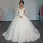 NUOXIFANG Элегантное свадебное платье принцессы 2020 с длинным рукавом Аппликация знаменитости бальное платье vestido De Noiva 2020 robe de mariee
