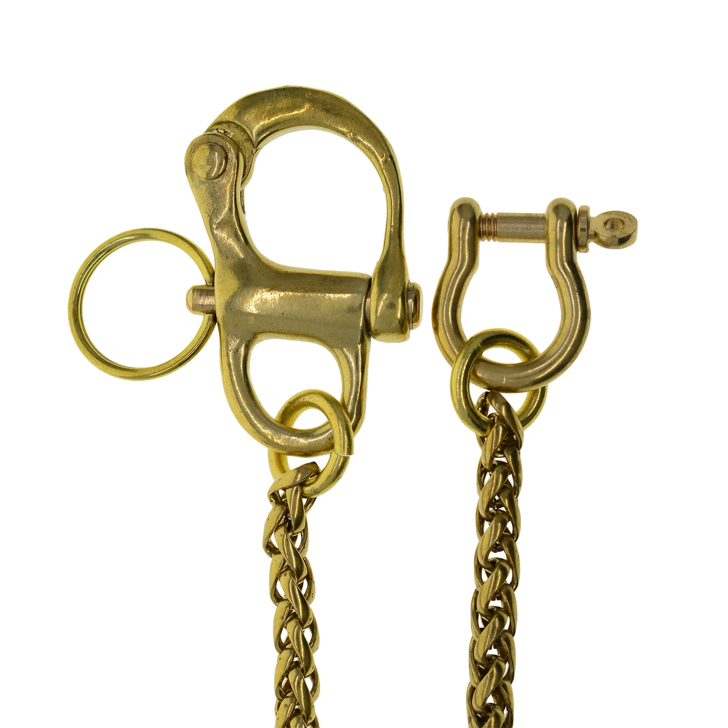 Латунный кошелек пшеницы джинсы брюки Байкерская цепь змеевидная цепочка D