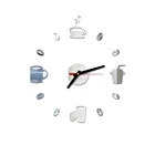 Большие настенные часы для кафе, сделай сам, бескаркасные гигантские настенные часы, современный дизайн, кружка для кафе, кофе, кофейные зерна, Настенный декор, кухонные настенные часы, Новинка