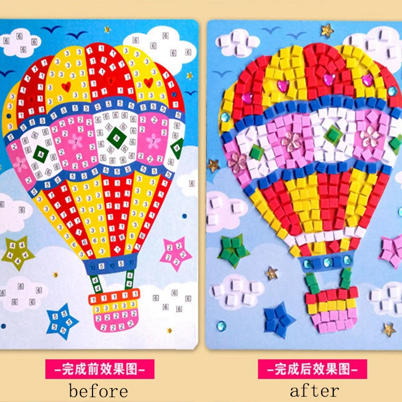 Стикер мозаики пазлы обучающая игрушка для детей детские игрушки 3D стикер