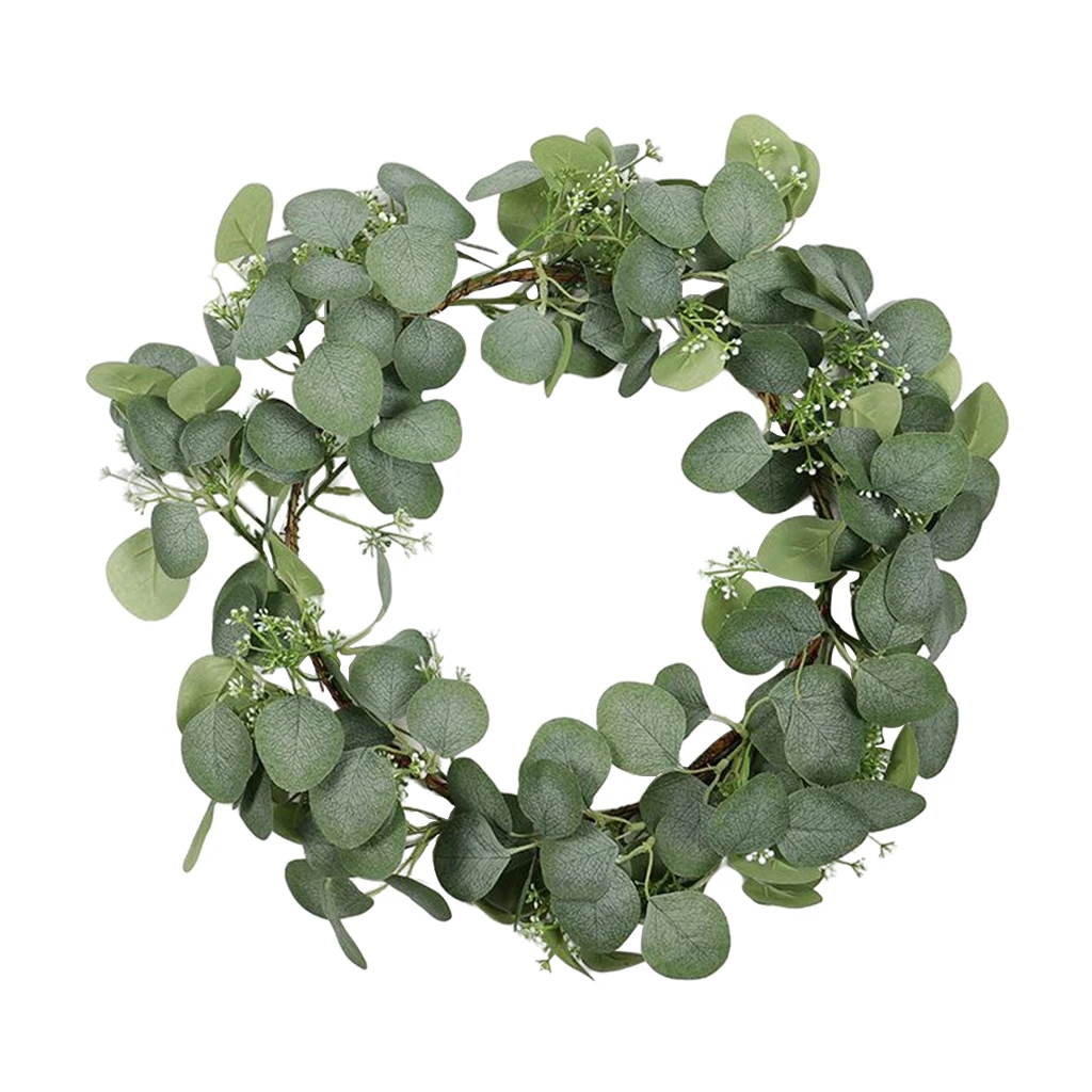 

Artificial Eucalyptus Wreath 18" Front Door Wall Farmhouse Festival Decor