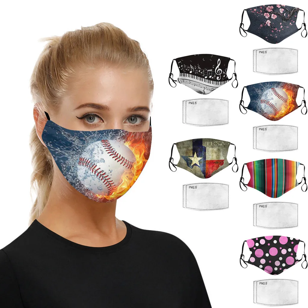 Маска для лица мужчин и женщин моющаяся маска с ушными петлями фильтры из