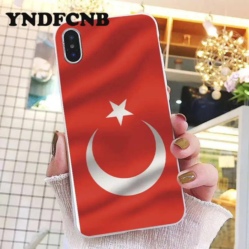YNDFCNB мягкий резиновый чехол с турецким флагом для телефона iPhone 8 7 6 6S Plus X XS MAX 5 5S SE XR