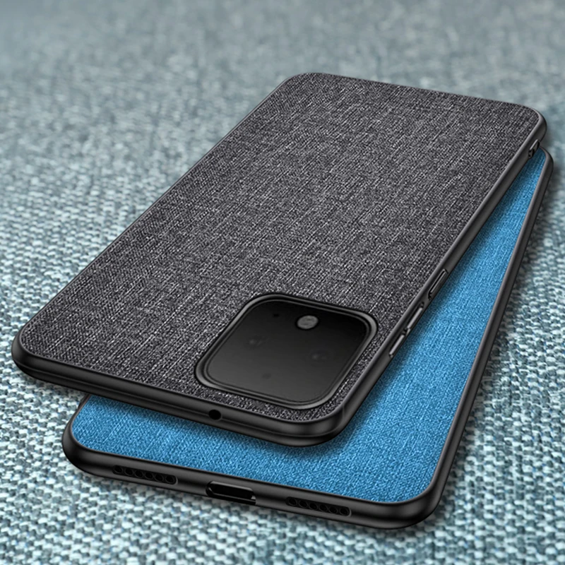 Чехол для Google pixel 4 XL тканевый жесткий чехол из поликарбоната с силиконовой рамкой