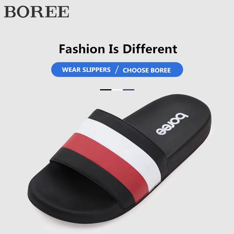 Сандалии BOREE мужские для дома и пляжа Нескользящие шлепанцы дышащие тапки летняя