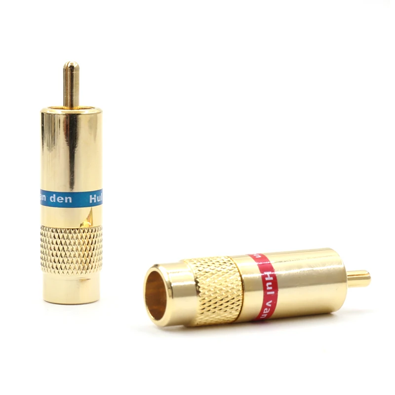 4pcs 24K Gold Plated Van den Hul C-8.4 RCA Plugs Audio RCA jack For diy VDH RCA cable