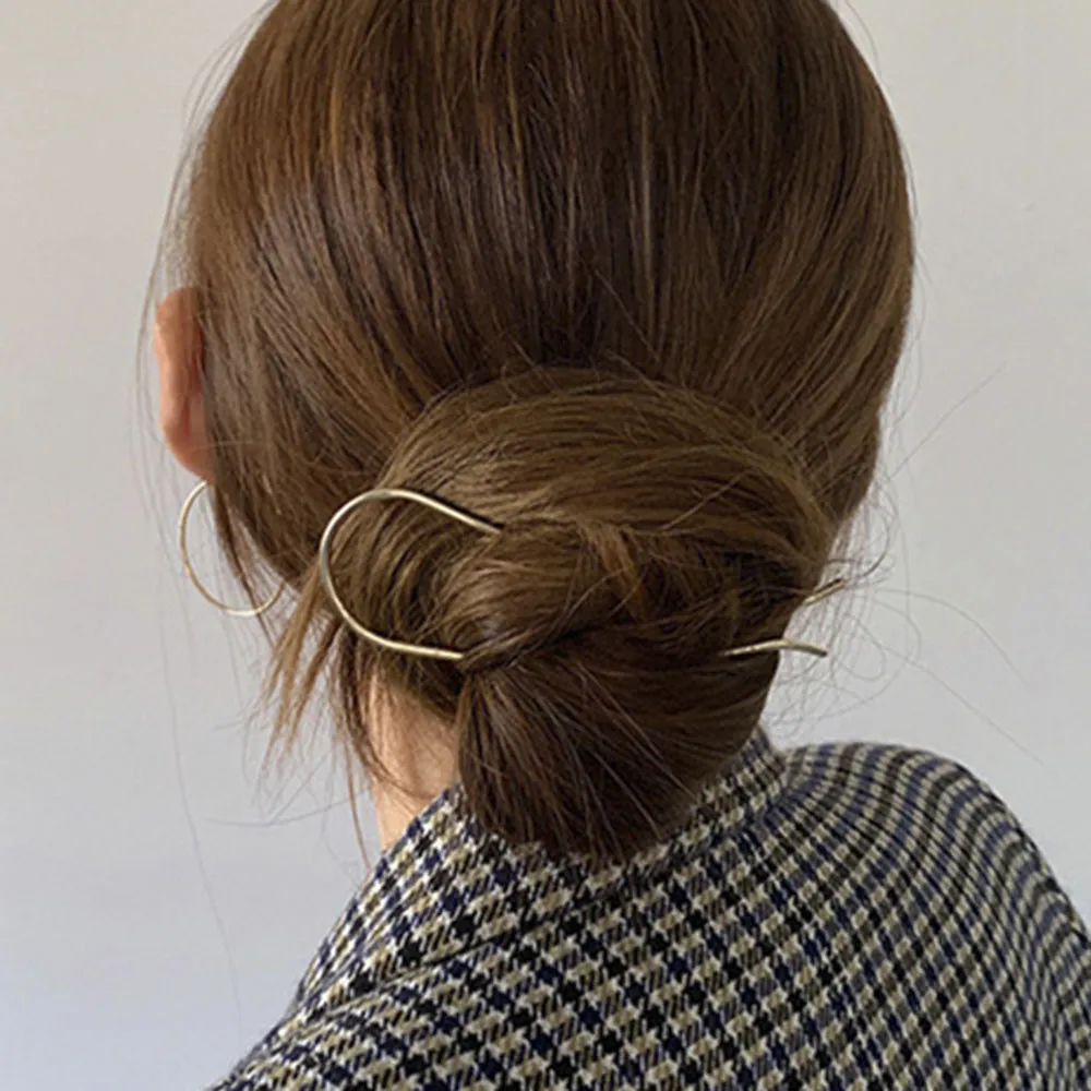 

U-shaped Disc Hairpin Wild Simple Hairpin Inserts Ball Hair Accessories Metal Invisible Scrunchie Headdress Women Adult